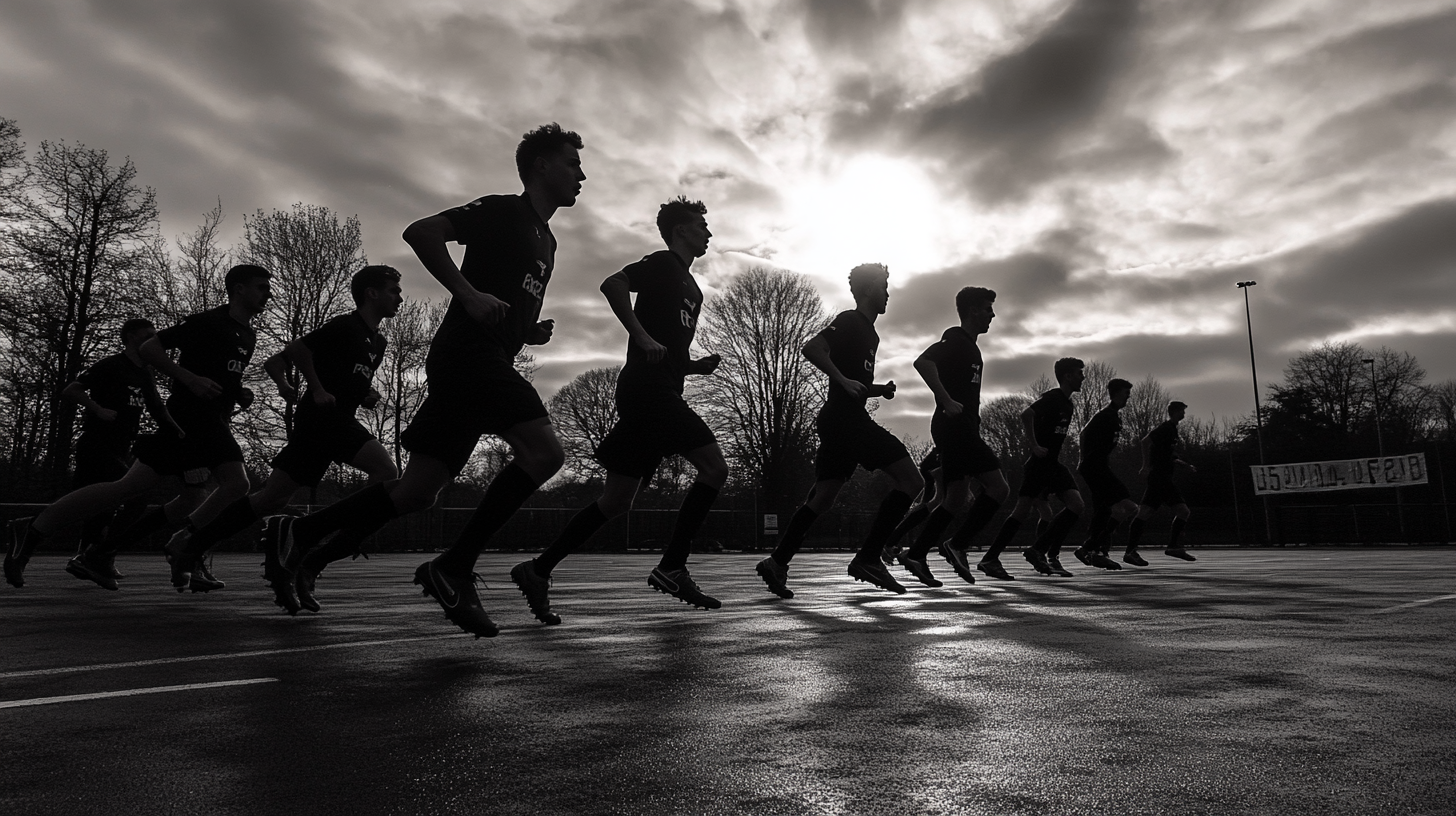 Football Training Programs - Players running in formation
